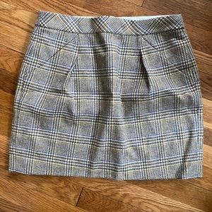 J Crew Wool Houndstooth Skirt